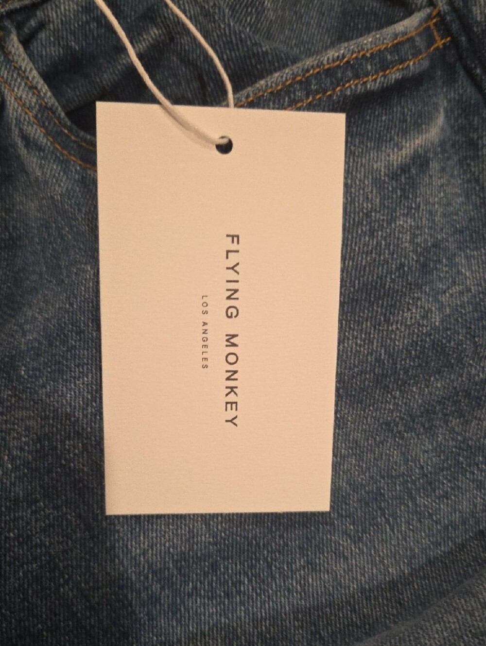 Flying Monkey Wide-Leg Jeans in Medium Blue Wash - Picture 5 of 8